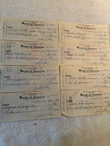 Cancelled a checks - b, of